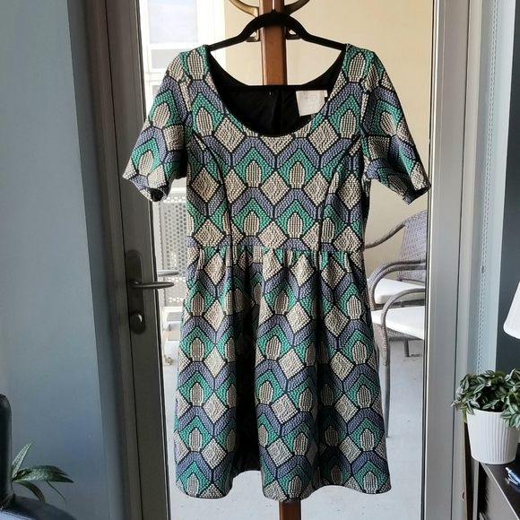 Anthropologie Dresses & Skirts - Anthropologie Tile Patterned stretch A-line Dress